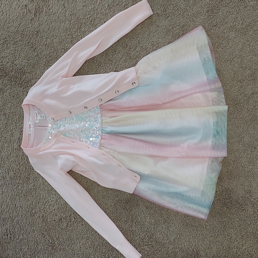 Girl Size 6 Dress/Cardigan